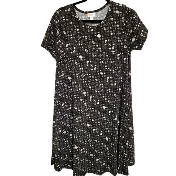 LuLaRoe Simply Comfortable Black & White Dress, Size S - Picture 1 of 6